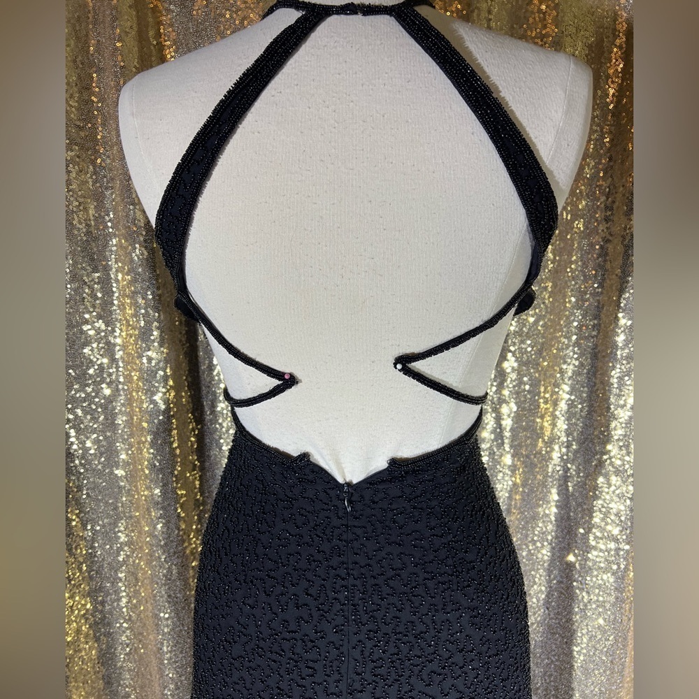 COPY - Formal fully beaded black dress - Picture 4 of 7